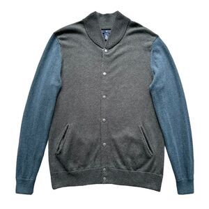 🔃Gap Men’s Gray Knit Front Button Wool Cardigan Sweater Jacket